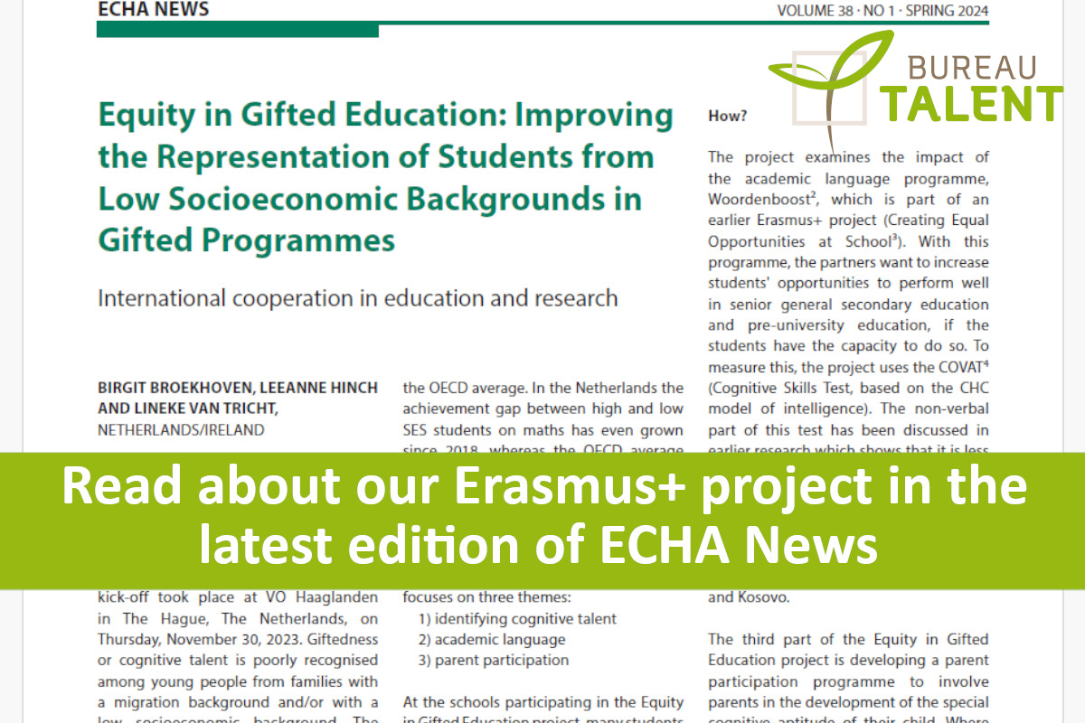 Read about our Erasmus+ project in ECHA News